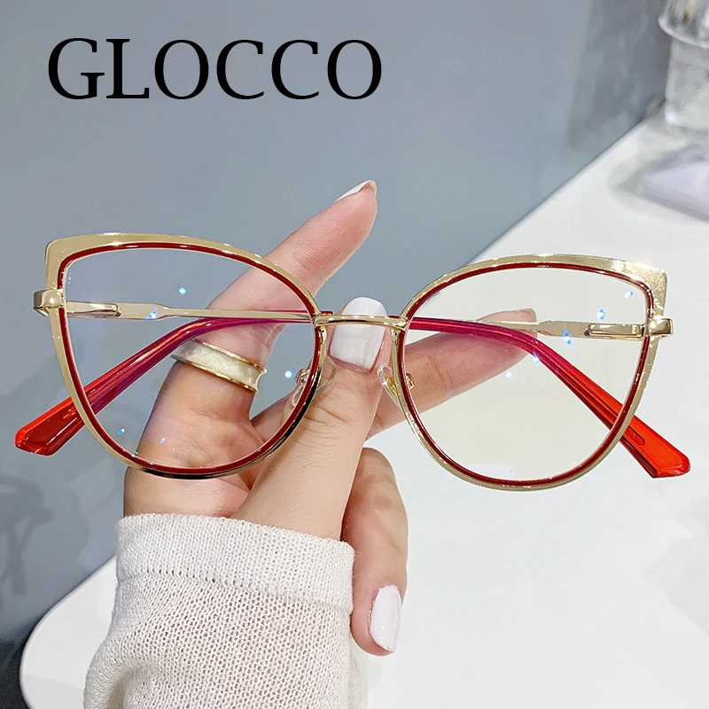 Vintage 2025 Cat Eye Anti-blue Light Metal Glasses Frames Women new Optical Clear Lens Reading Eyeglasses Presbyopia Eyewear Female 0~+6