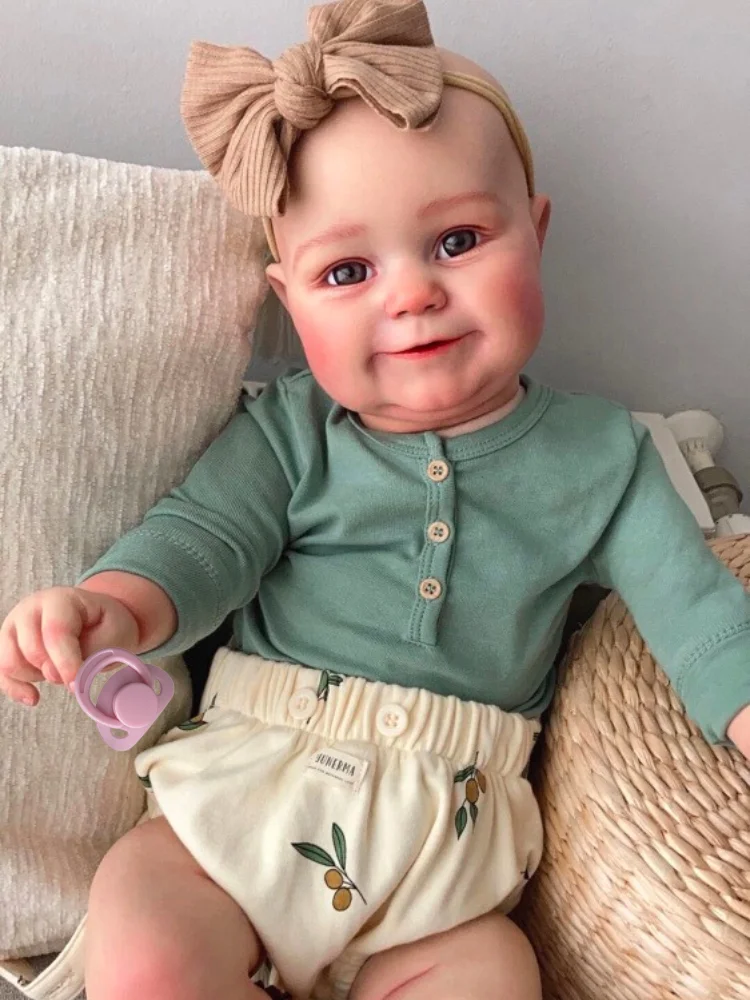 50CM Reborn Girl Maddie Full Vinyl Body Washable lifelike Newborn Doll Flexible 3D Skin Tone with Veins premie Doll
