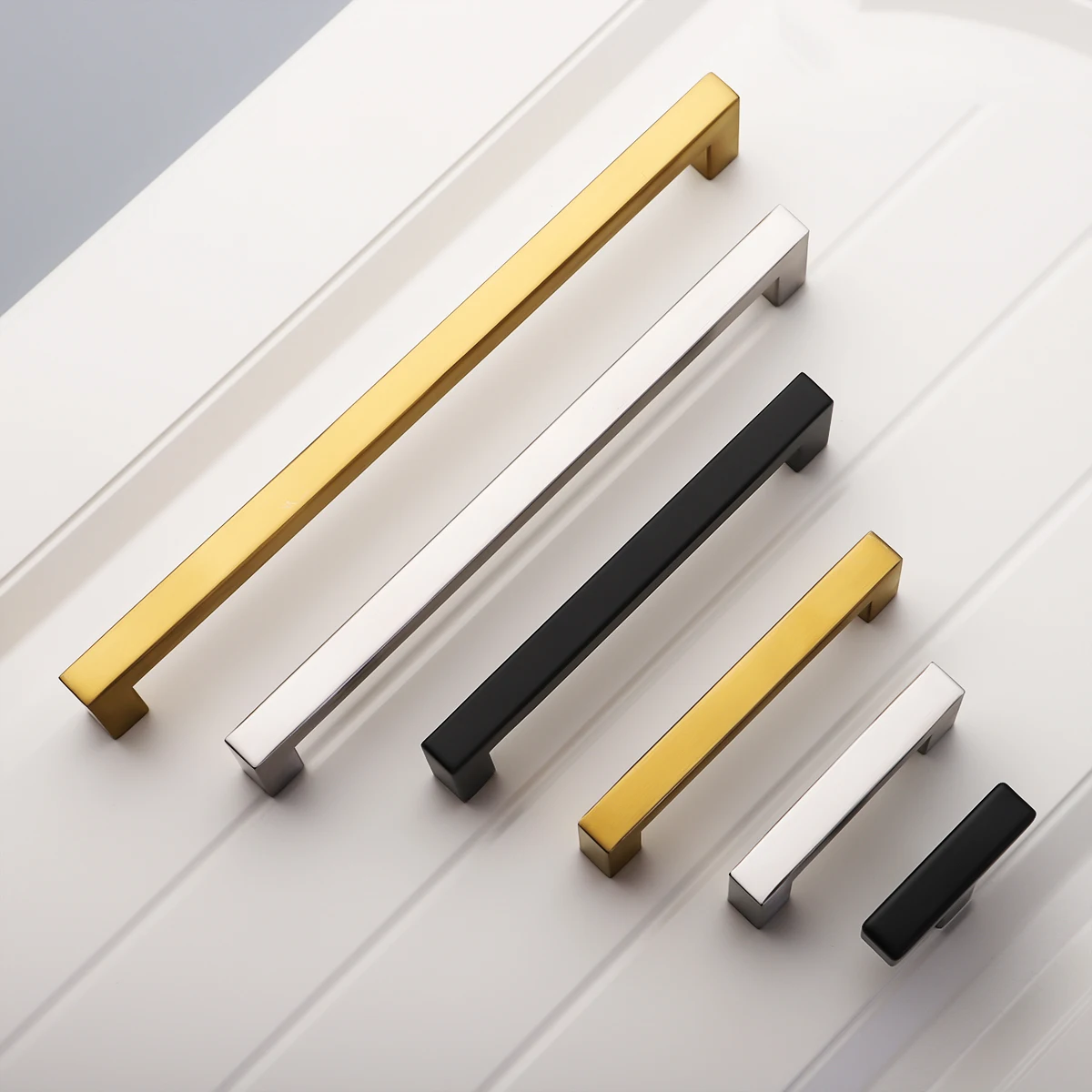 Modern Style Recyclable Furniture Handle new 2025 Kitchen Pull Cabinet Solid Square Bar Handle