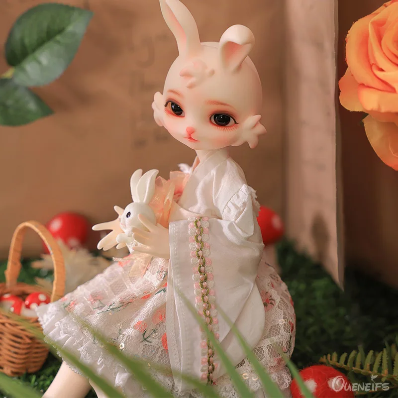 2025 Tsuk Doll BJD 1/6 FenJian Body Cute bunny wears A short A-skirt with wide sleeves High Quality new Doll Surprise Gift for Girls