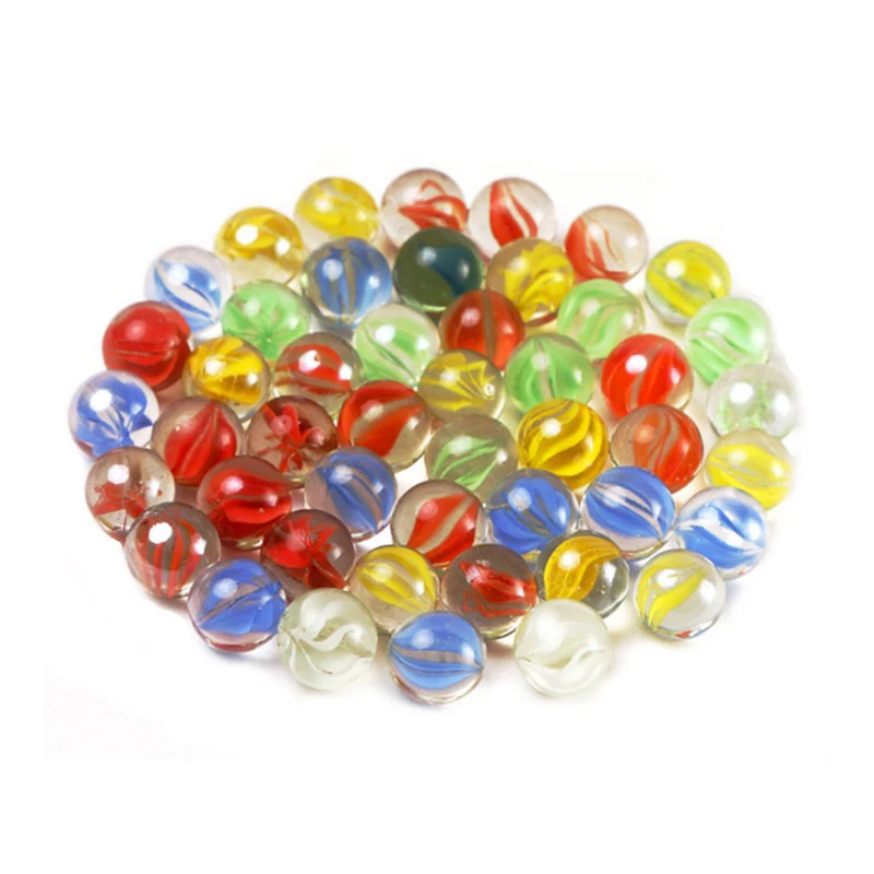10/20PCS 14mm Colorful Glass Marbles Kids Marble Balls Run Game Solitaire Toy Accs Vase Filler&Fish Tank Home Decor Canicas