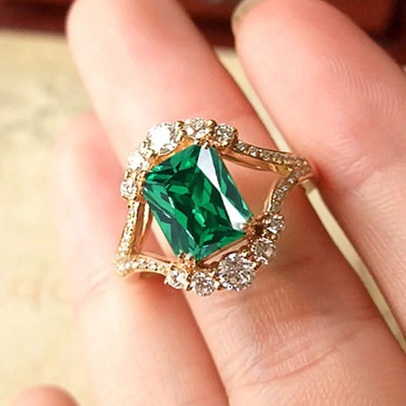 CAOSHI Gorgeous Temperament Ring Women Anniversary Party Jewelry with Bright Zirconia Noble Lady Engagement Ceremony Accessories