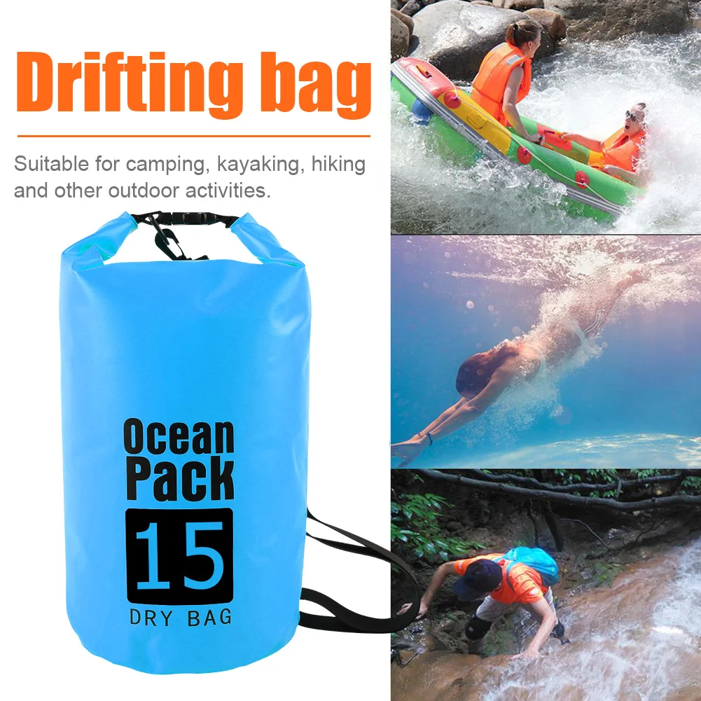 Waterproof Dry Lightweight 2L/5L/10L/15L Bag Pack ddmysmile Sack Swimming Rafting Kayaking River Floating Sailing Boating Water Bag Smile