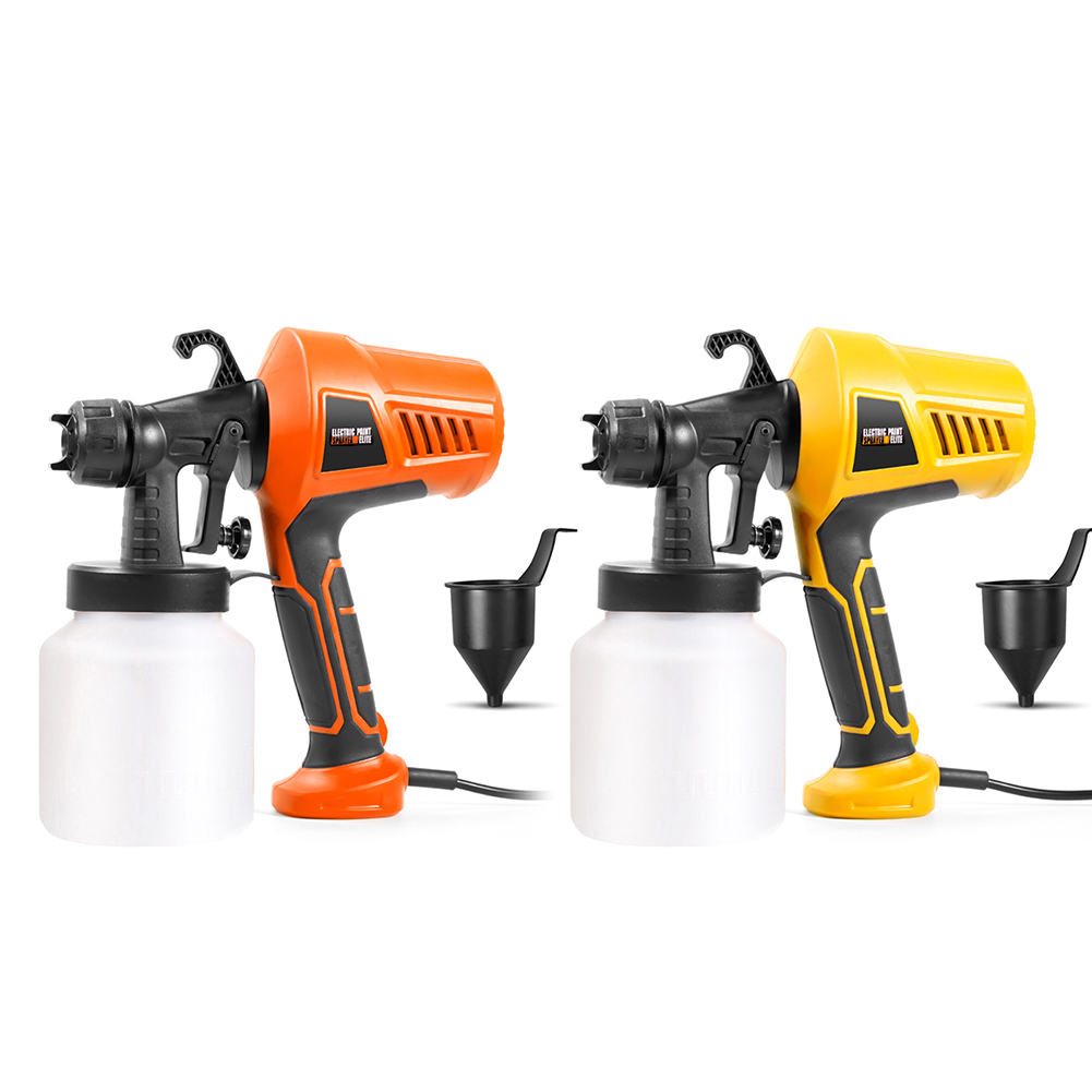 500W Electric Spray Gun 800ml Household Paint Sprayer Flow Control High Pressure Airbrush for Painting Ceiling Walls Fence Door
