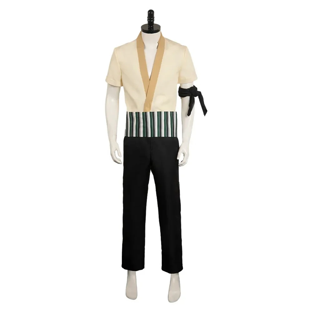 2023 New Halloween Party Men Roronoa Zoro Cosplay Costume Stage Performance Japanese Anime Samurai Boys Traditional Clothing