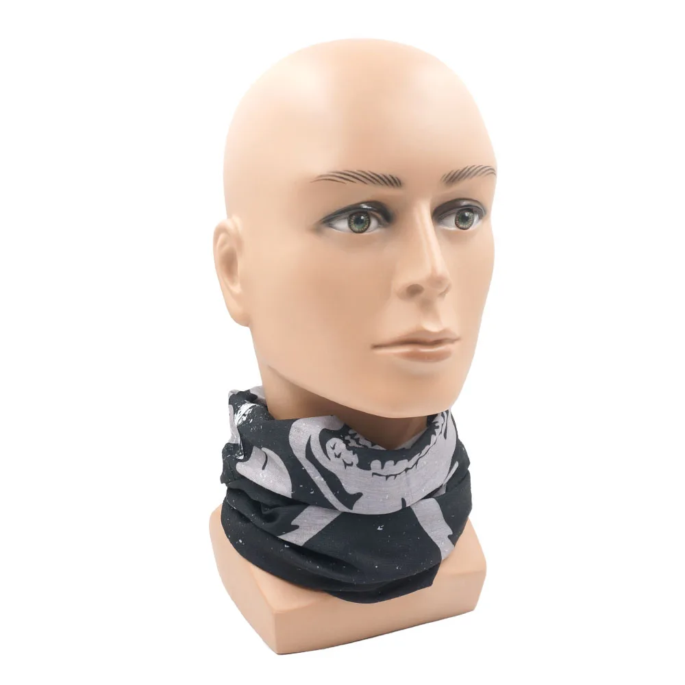 Cosplay Skull Neck Gaiter for Party Quickdry Breathable Art 2025 Painting Movie Black Headscarf for Men new Women Cycling Hiking Bandana