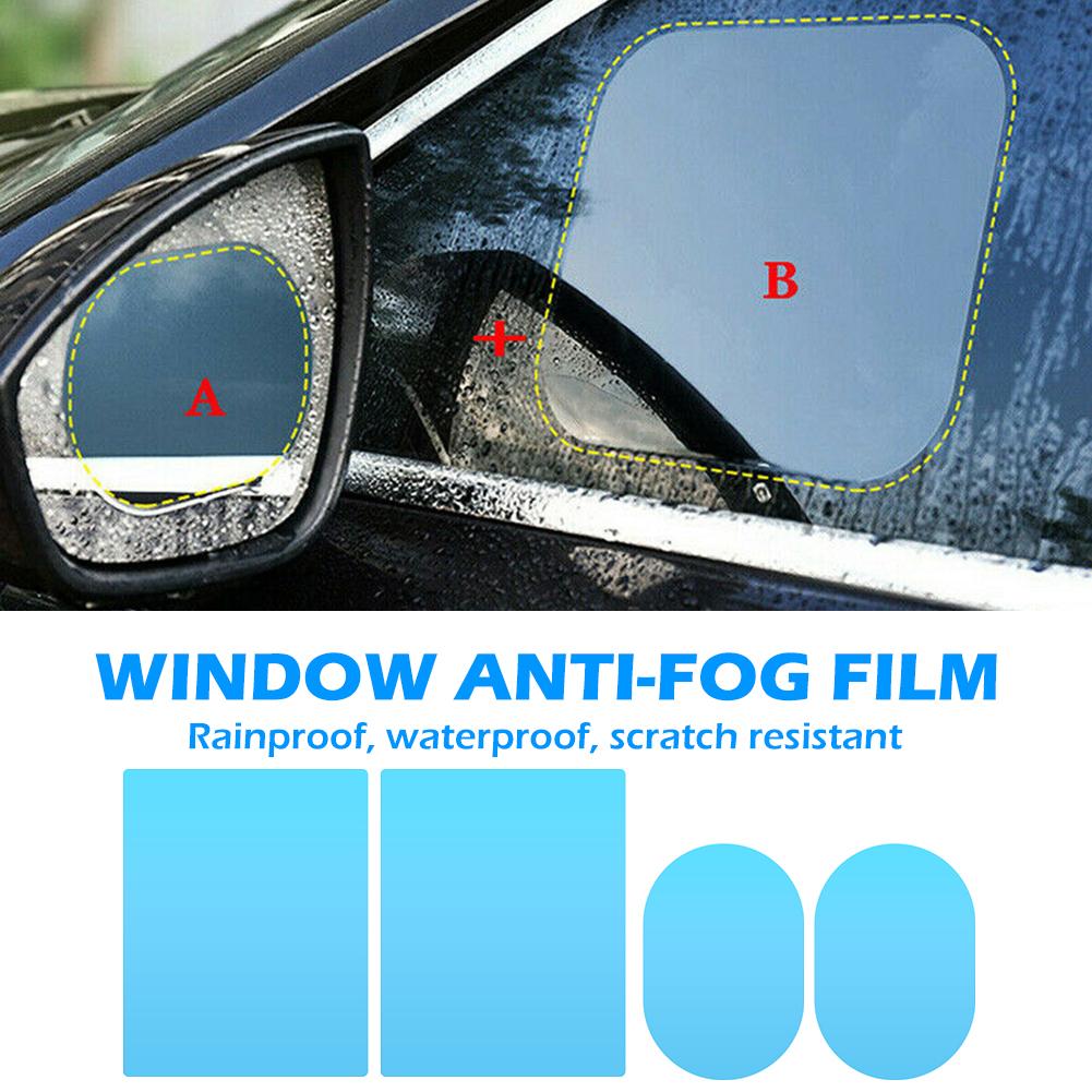 4pcs Rainproof Car Side Mirror Window Films Clear Superior Quality Rain-proof Multifunctional Waterproof Anti Fog Stickers
