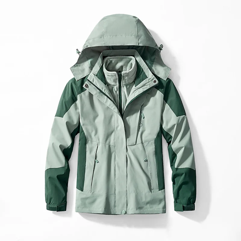 Unisex Two-pieces Sets 3 in 1 2025 Parkas Jackets Male New Arrived Winter Men Outdoor Jacket Waterproof new Hiking Coat Windbreaker Coat