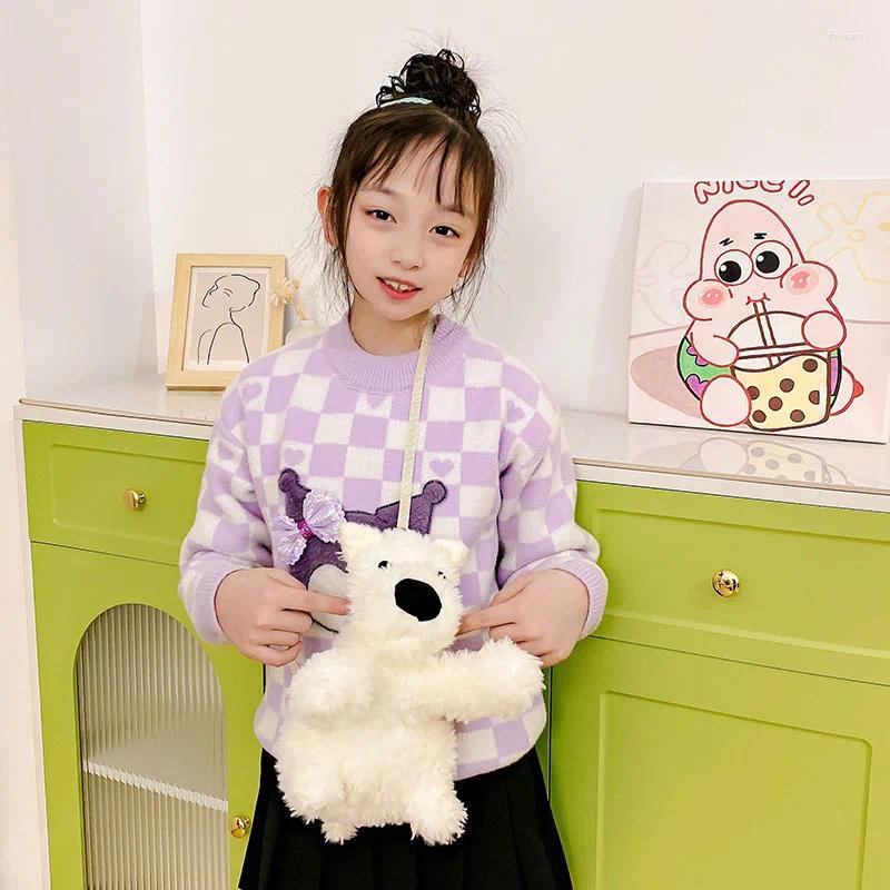 Free Shipping Women Cartoon Small Dog Bag Girl Plush Cute Puppy Gift Women's Casual Shoulder Fashion Bags Designer Bag Luxury Bag Tote Bag