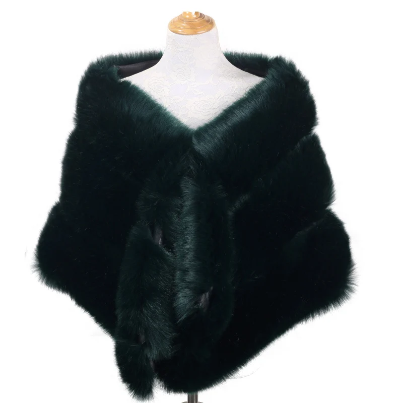 165cm*50cm new Faux Fur 2025 Coat Wedding Cape Winter Thick Bridal Wrap High Quality Bride Bolero Formal Party Jacket Party Shrug