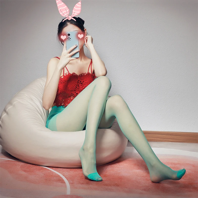 Anime CYBERPUNK EDGERUNNERS Rebecca Cosplay Socks Sexy Women Thin Tights Pantyhose Long Stockings Female Green Sock Accessory