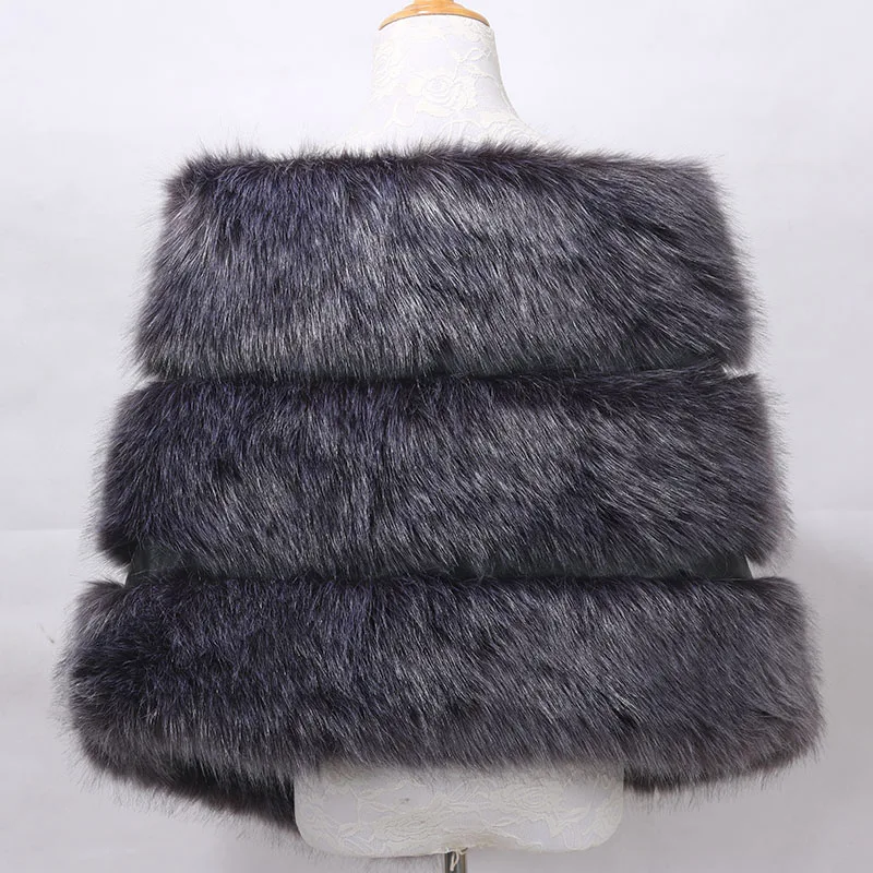 165cm*50cm new Faux Fur 2025 Coat Wedding Cape Winter Thick Bridal Wrap High Quality Bride Bolero Formal Party Jacket Party Shrug