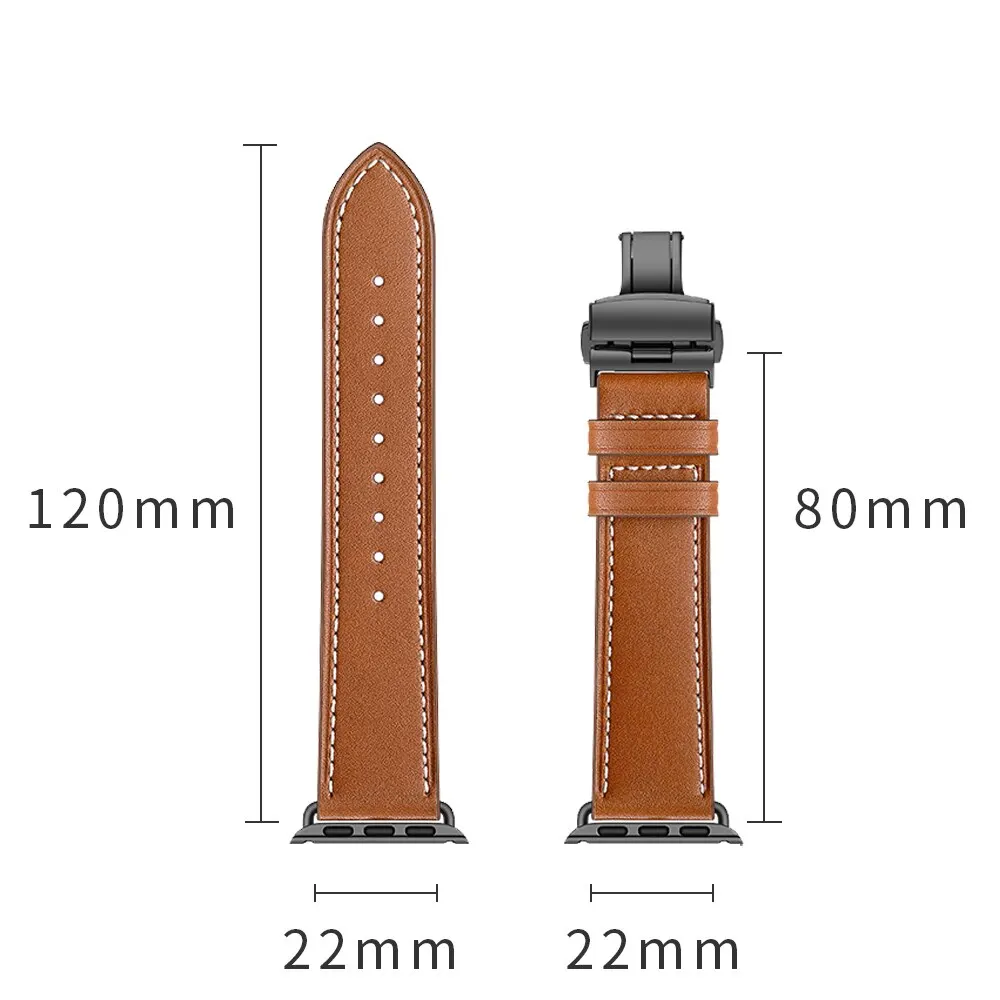 Leather Strap for Apple Watch Band 45mm 41mm 44mm 40mm 42mm 38mm Ultra 49mm Watchband for Iwatch Series 8 7 SE 6 5 4 3 Bracelet