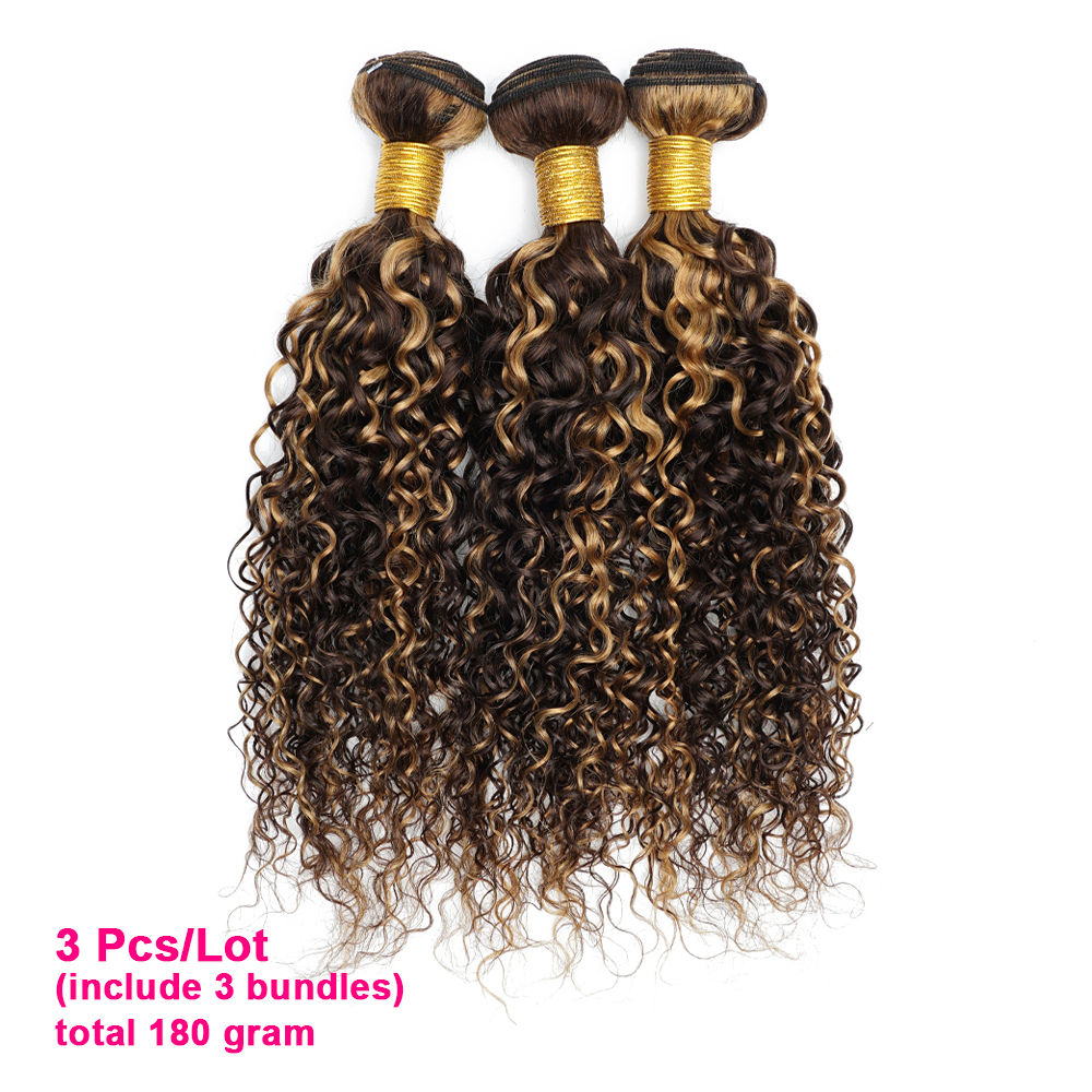 Jerry Culy P4/27 Human Hair Bundles 60Gram Highlight Pre-colored 10 to 22 Inch Peruvian Hair Extensions 1/3/5/7Pcs/Lot