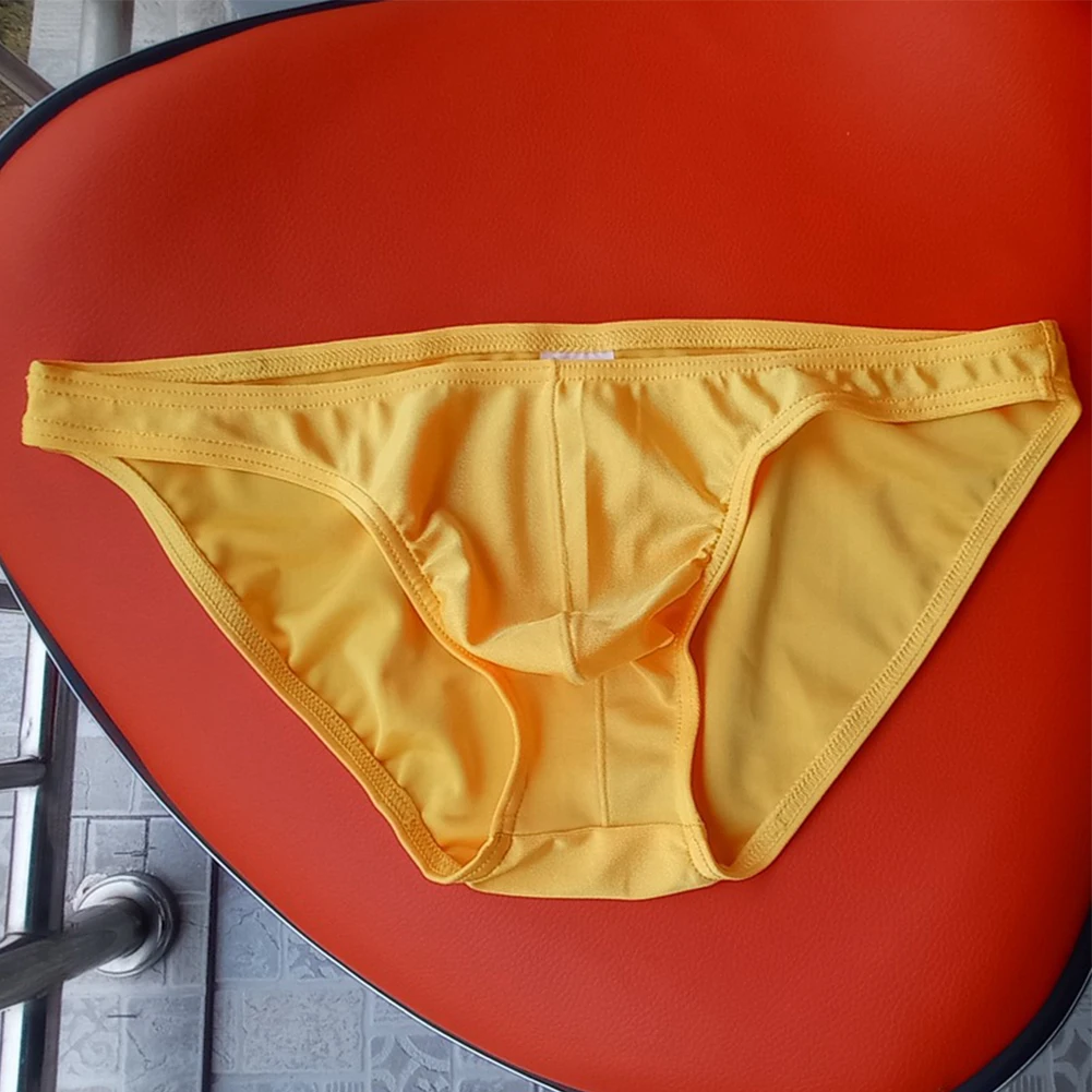 Sexy Men Briefs Casul U Convex Underpants Ultra-thin Bikini Underwear Low Waist Ice 2025 Silk Panties new Calzoncillos High Quality