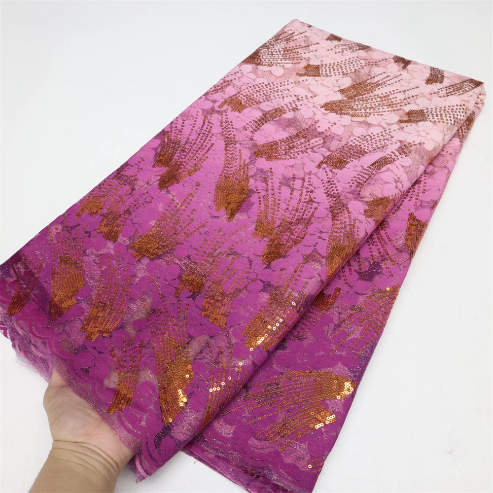 African Lace Fabric 2023 French Veet Lace Fabric Bridal High new Quality Sequins Net Tulle Lace 2025 For Women Dresses