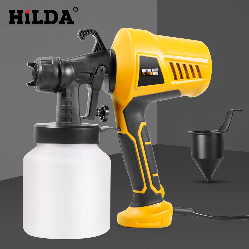 500W Electric Spray Gun 800ml Household Paint Sprayer Flow Control High Pressure Airbrush for Painting Ceiling Walls Fence Door