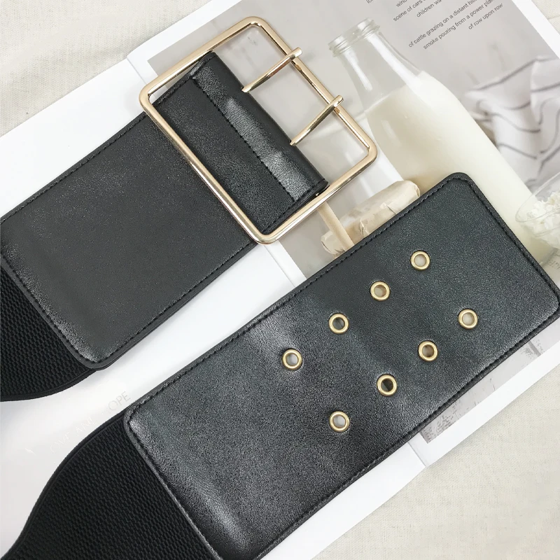 Elastic Wide Corset Belt Female Waist Big Belts For Women Designer Plus Size Waistband Ladies Coat Stretch Cummerbunds