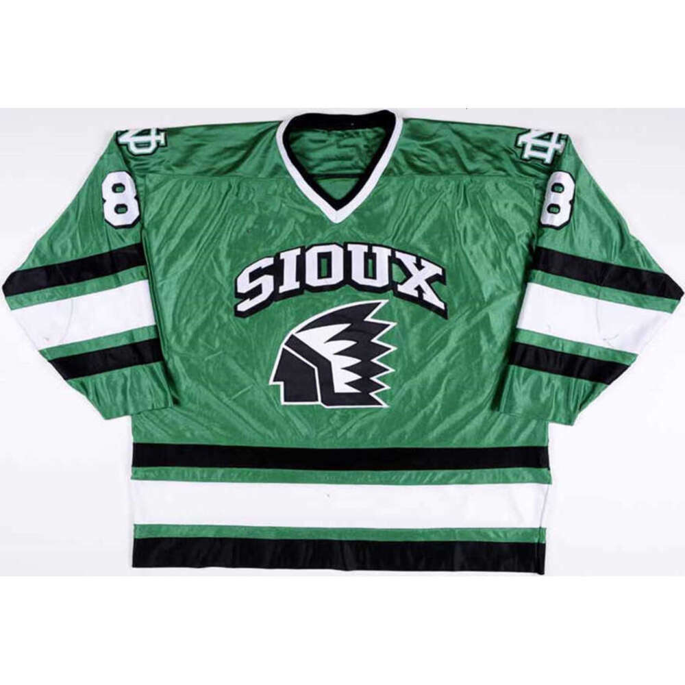 24S 8 Mike Commodore North Dakota Fighting Sioux HOCKEY JERSEY Mens Embroidery Stitched Customize any number and name Jerseys