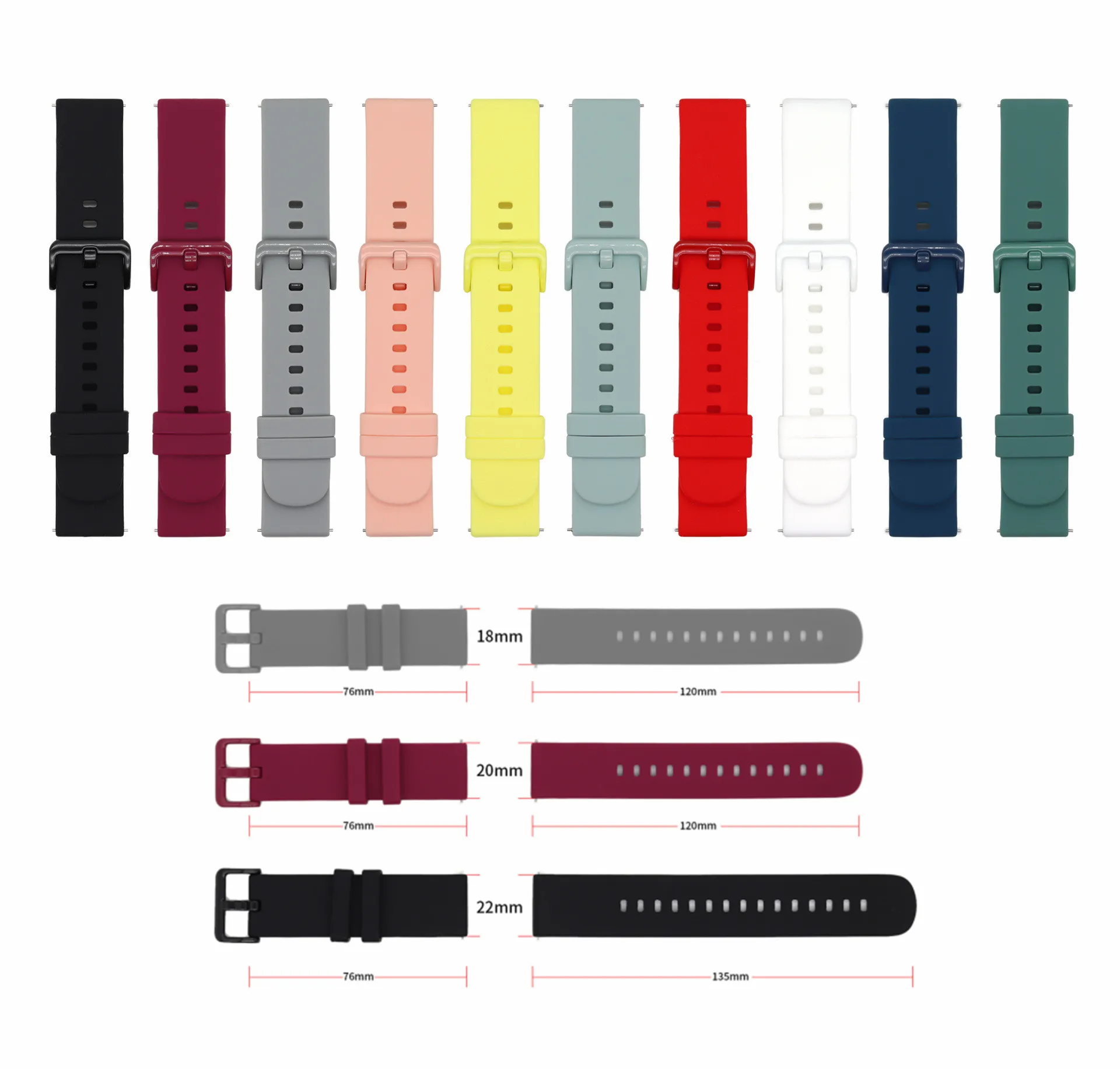 18mm 19mm 20mm 22mm Silicone Designer Band for Huami Amazfit Bip U/Gts2 mini/GTS4 /GTR 42mm 47mm /GTR2e/Gtr3 Pro/Gtr4 /Amazfit 3