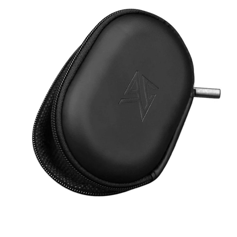 KZ Earphones Case Oval Storage Bag Headphones PU Storage Box Black Portable Hold 2025 Storage Box For KZ AS10 ZS10 ZST new ES4 EDR1 ED9