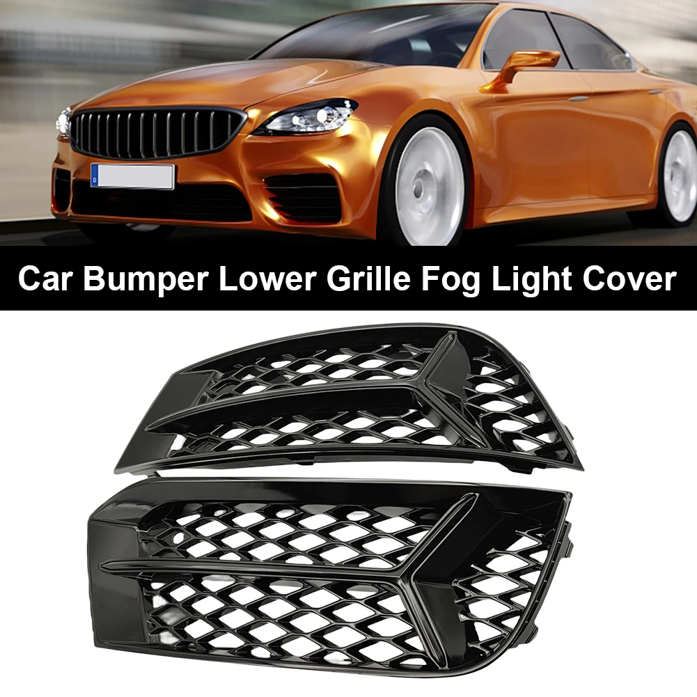 Auto Side Front Mesh Honeycomb Lower Bumper Fog Light Grille Grill Cover For Audi A3 2017 2018 2019 2020 Cover Car Accessories