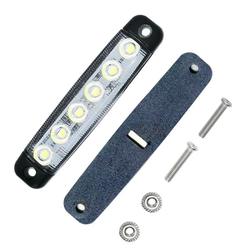 2pcs 24V Highlight 6 Beads Truck Led Side Light 12V Trailer Trailer Lights Truck Strip Side Light with Foam Screw