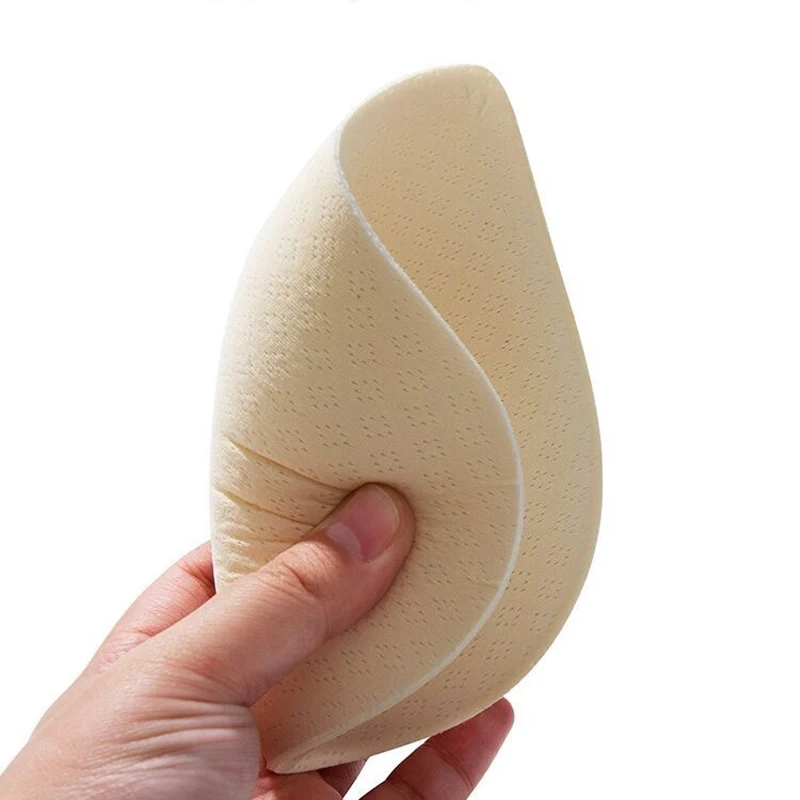 2PCS Thick Latex Bra Pads Push Up Breast Enhancer Removeable Bra Padding Inserts Cups For Women's Bras Swimsuit Bikini Padding