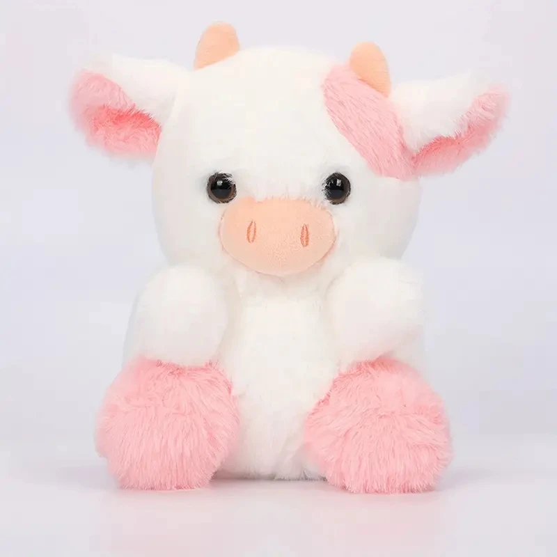 20cm/7.87in Kawaii Strawberry Cow Soft Stuffed Plushie Doll Animal Cow Plushie Doll For Kids Fans Collection