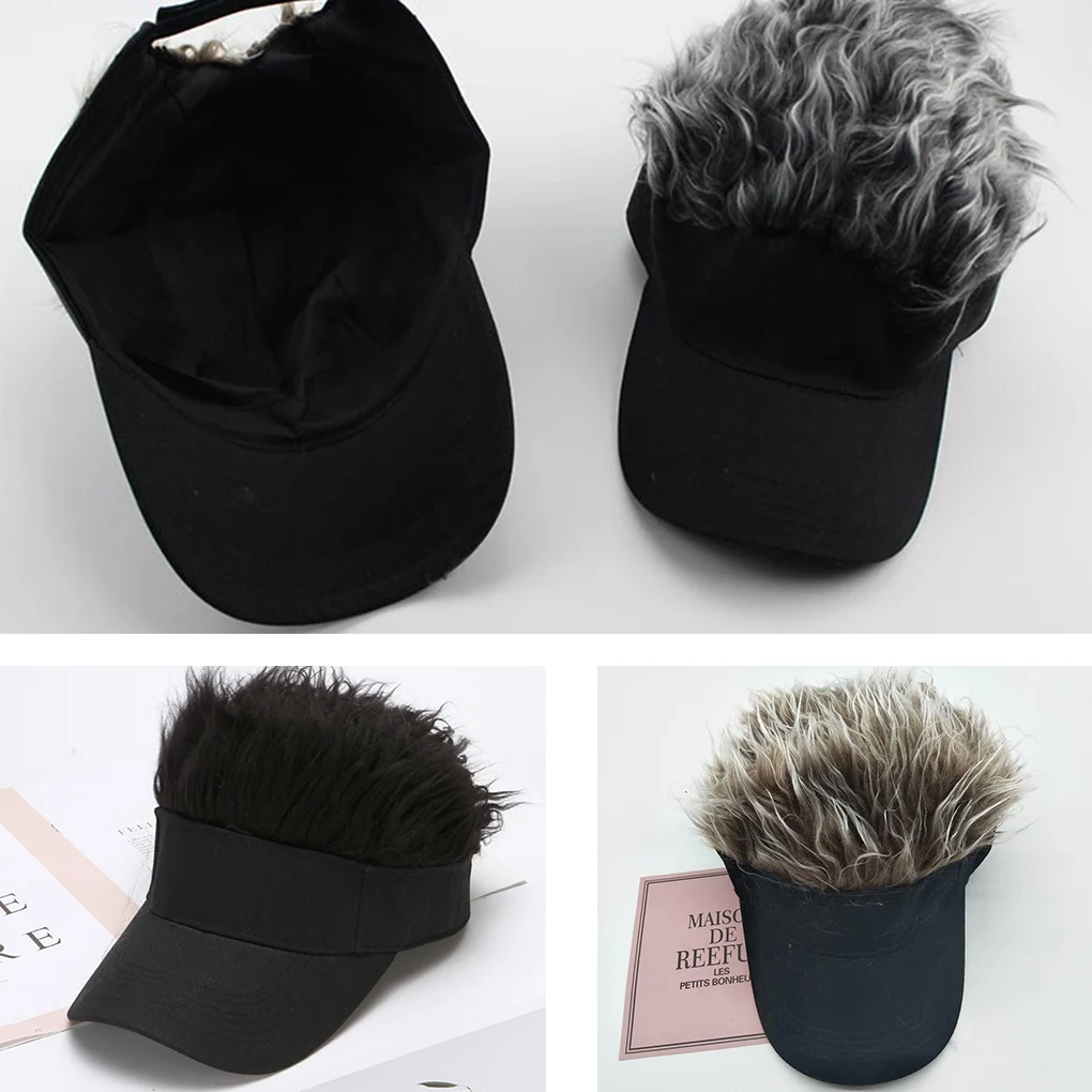1PC New Baseball Cap With Spiked Hairs Wig Baseball Hat With Spiked Wigs Men new Women Casual Concise 2025 Sunshade Adjustable Sun Visor