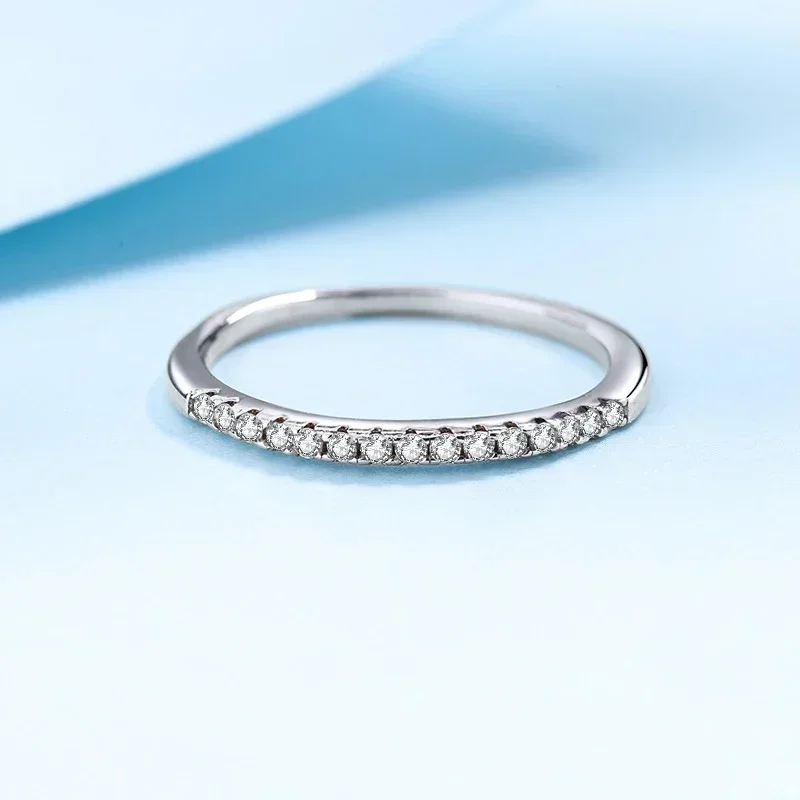 NeeTim Moissanite Ring Sterling Sier with White Gold Plated Full new Dia Eternity Band Engagement Wedding Rings 2025 for Women