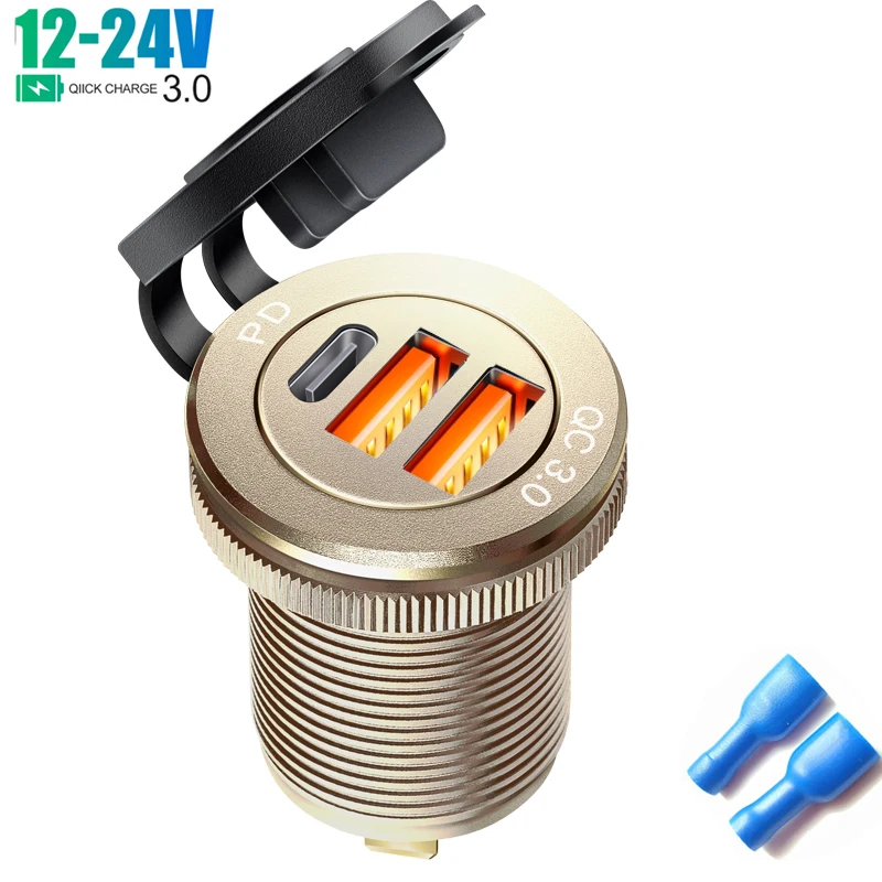 QC 3.0 12v-24v socket charge adapter Usb automotivo car socket quick charger outlet for bmw f20 f10 f30 e39 accessories