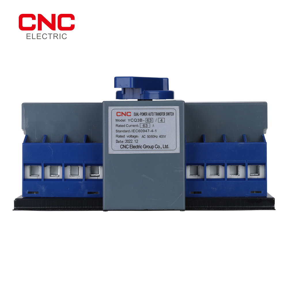 CNC YCQ3B-63 2P/4P 63A 50/60Hz ATS Dual Power Automatic Transfer Switch AC230V/400V Electrical Selector Switches