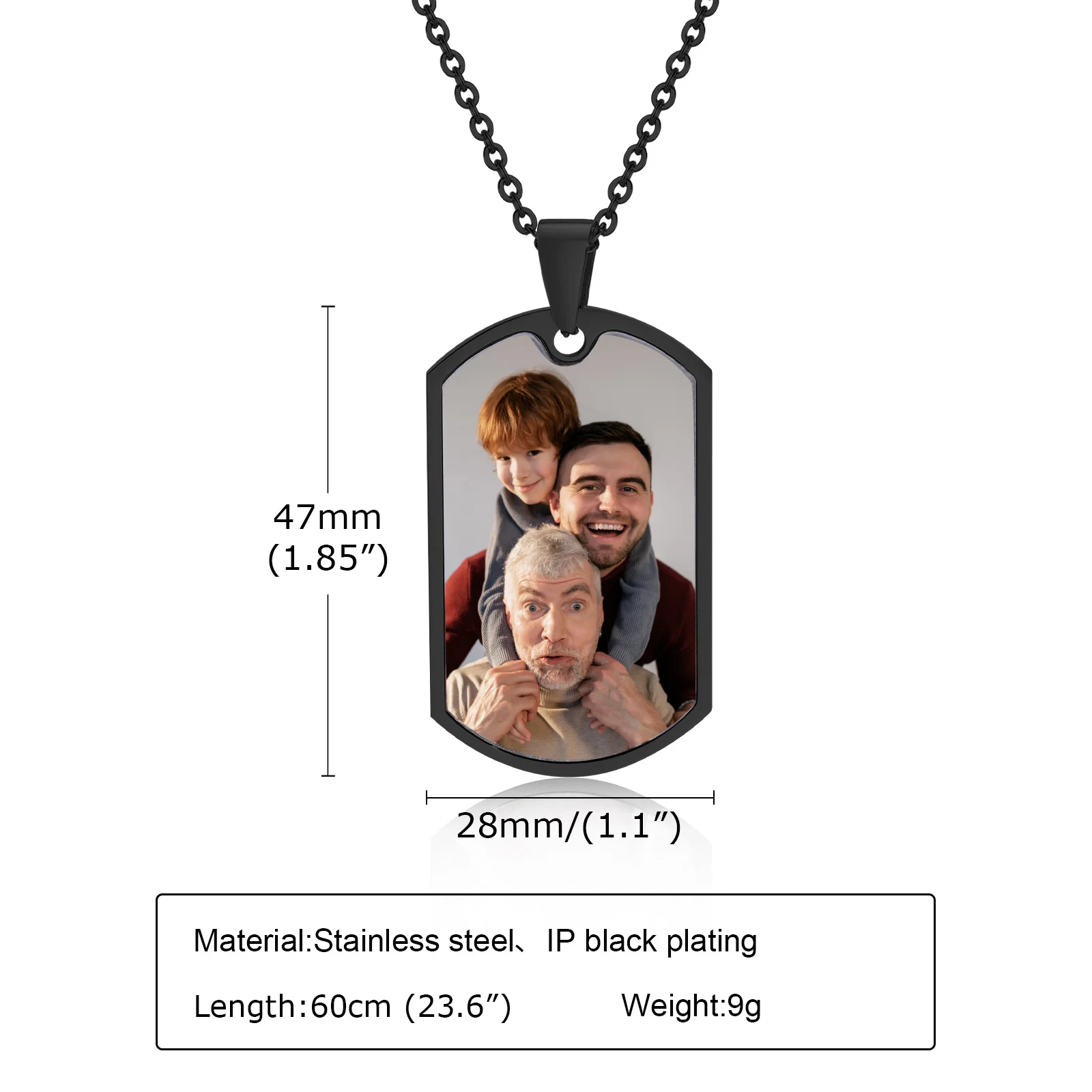 Men Personalize Engrave Name Custom The Photo of Family Pendant 2025 Necklaces,Picture Words Date Pendant new Dogtag,Love Keepsake Gifts