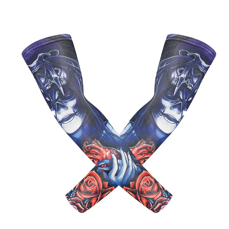 2PCS Breathable UV 2025 Protective Tattoo Arm Sleeve Driving Running Vissen Fietsen Mouwen Basketball Cover new Skull Fishing Arm Sleeves