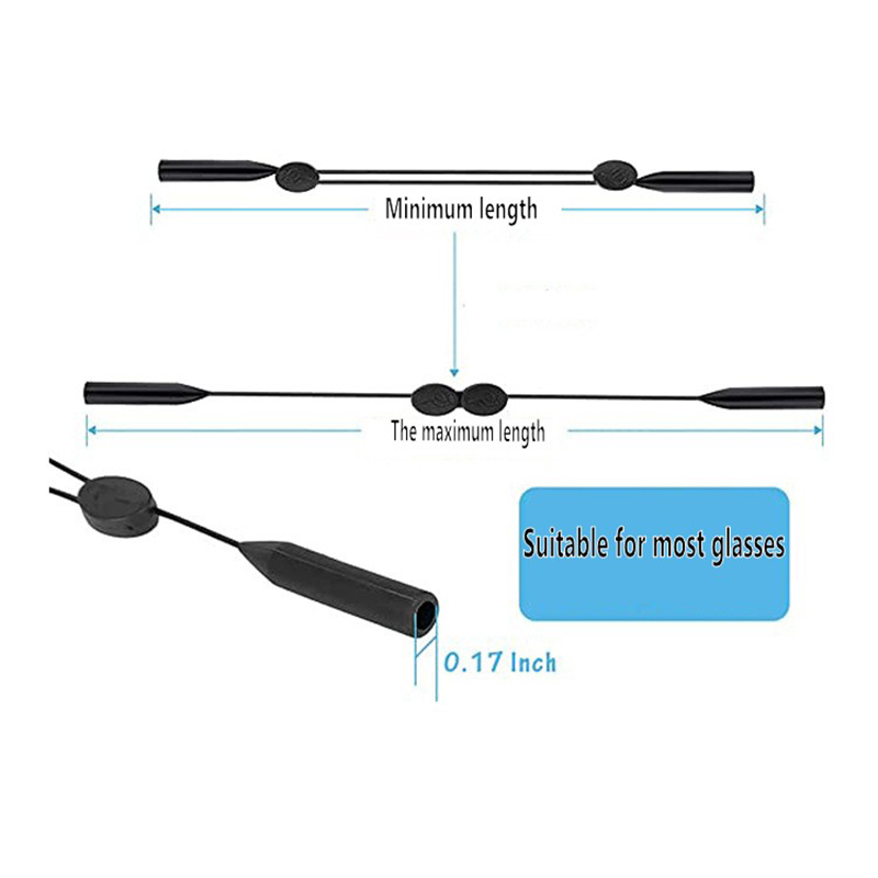 Eyeglass Lanyard Glasses Strap Rope Adjustable Neck Cord Sport Eyeglasses Accessories Sunglasses Chain Band String Holder