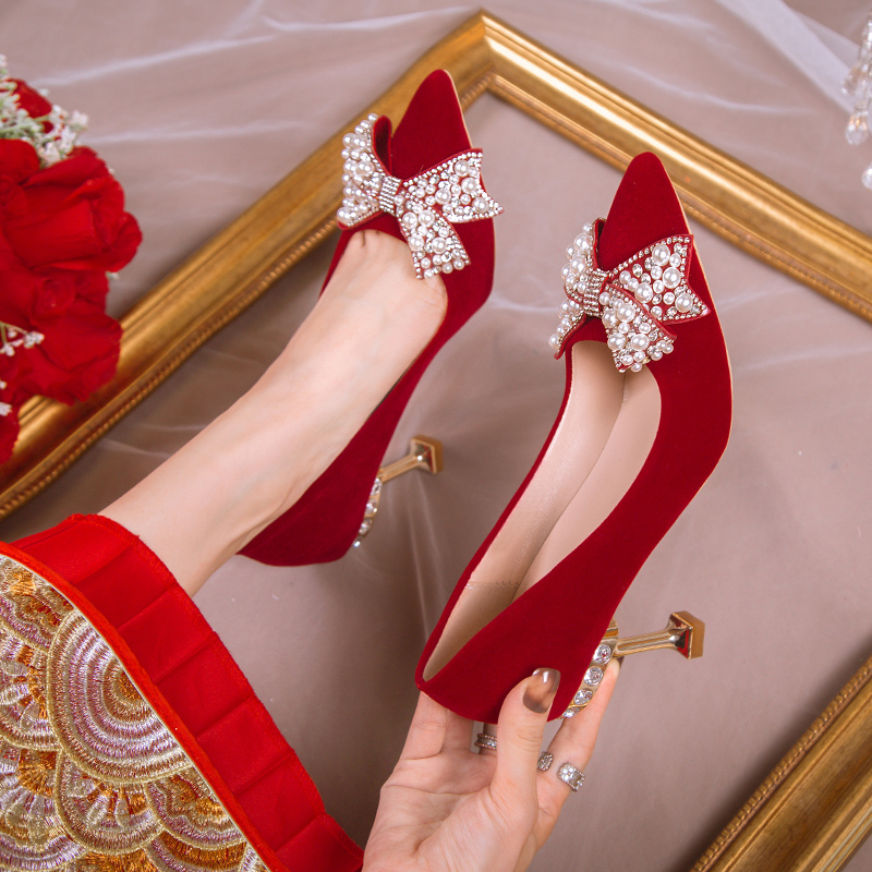 Rhie Bow Wedding Shoes: Comfortable & Stylish Women's 2024 Pointed Toe Heels