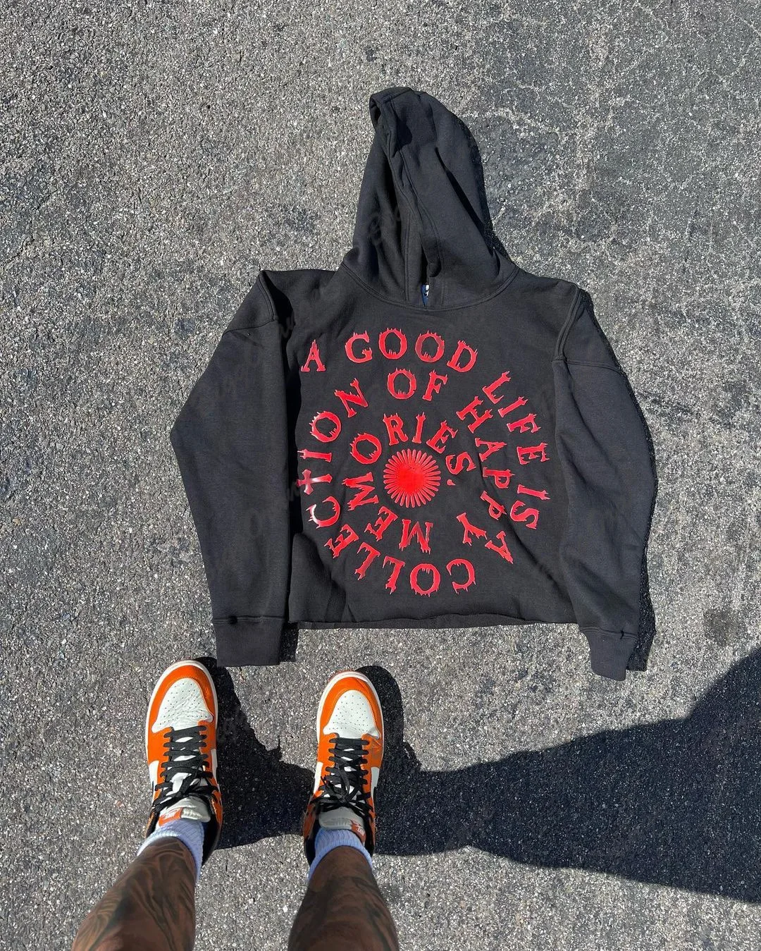 New streetwear men trendy sweater with personalized English printing Y2K hip-hop men and women hooded pullover sweater