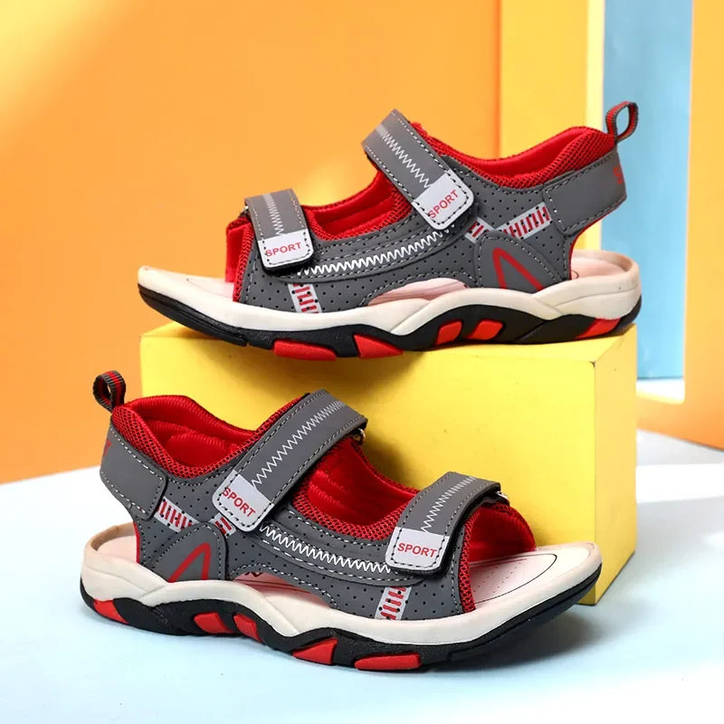 Summer Toddlers Boys Sandals Children Beach Shoes For Big Kids High Quality Sandalias 4-12YEARS RUNNER SOLE NON SLIP z250513