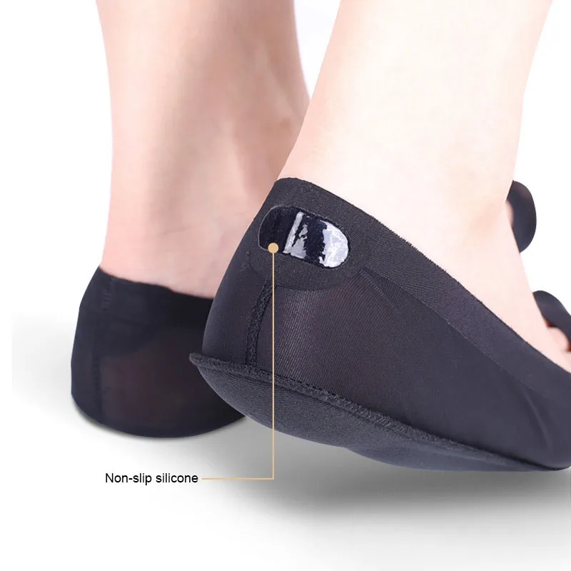 3D Foam Arch Support Foot Insoles Women Insole for Shoes Shallow Invisible Ice Non-slip Massage Socks Sweat-Absorbant Cushion