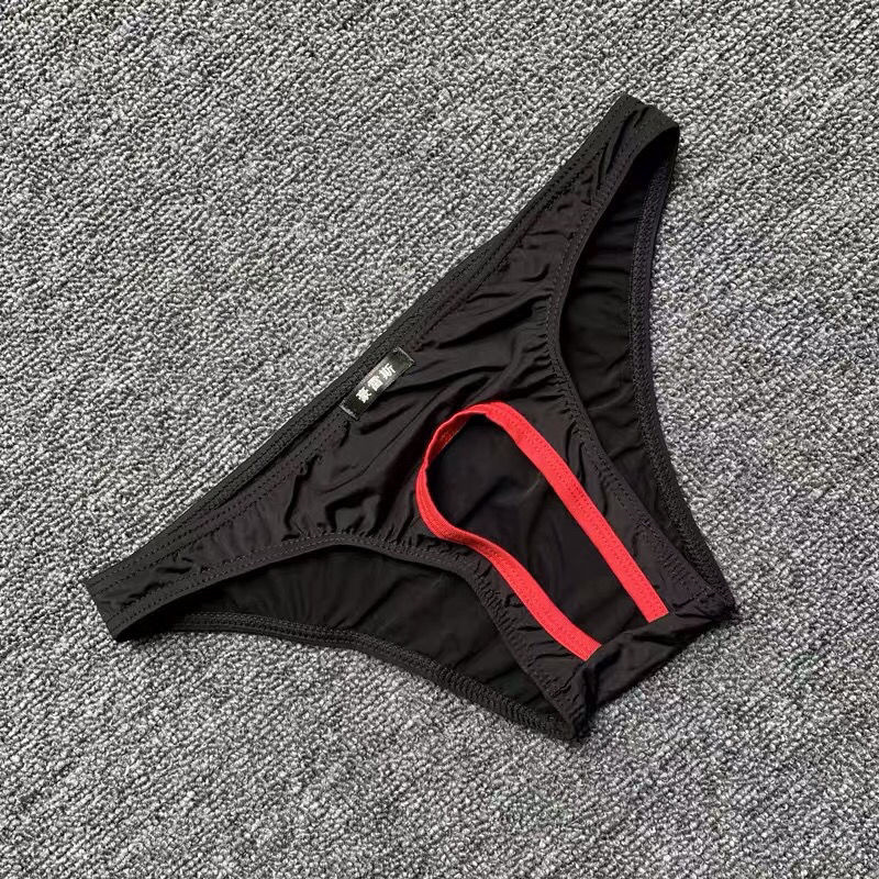 Open Crotch Mens Panties See Through Hole Male Underpants Jockstrap Buttocks Hollow Out Erotic Underwear