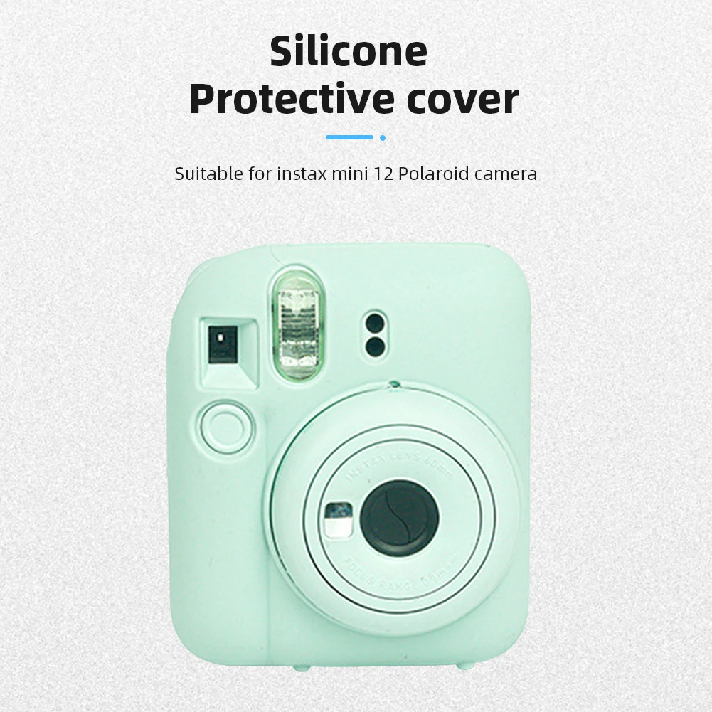 Suitable for Fujifilm Instax Mini 12 Solid Color Protective Durable Drop Soft Shell Fit Camera Silicone Cover