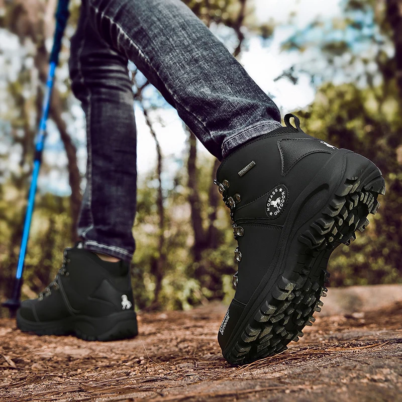2023 new Hiking 2025 Boots Men Waterproof High Top Trekking Boots Leather Men Outdoor Boots For Men Big Size New Arrivals Outdoor Shoes