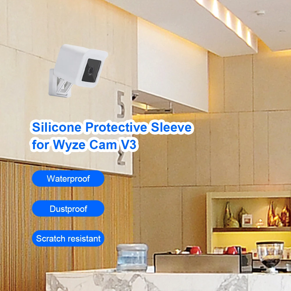 2pcs Surveillance Security Camera Skin Waterproof Silicone new 2025 Case for Wyze Cam V3