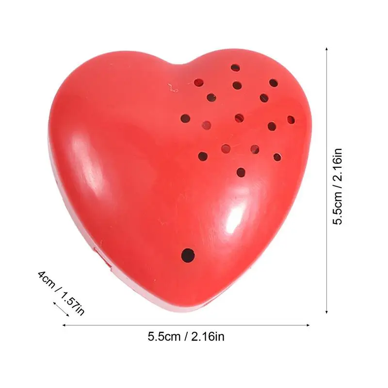 Portable Heart Shaped Voice Recorder Plastic 30 Seconds Mini Recording Box Sound Box for Plush Animal Toy Accessories