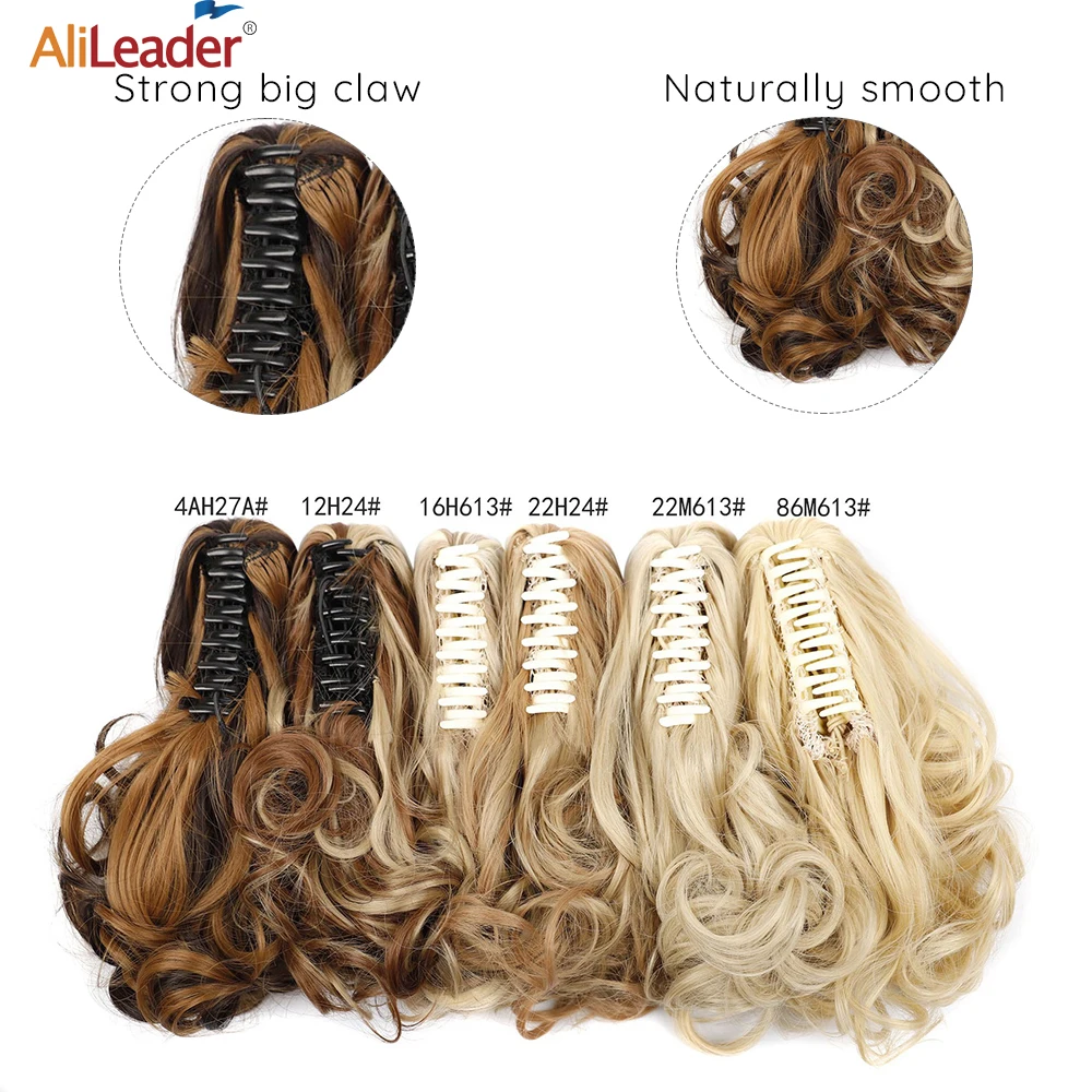 Updo Short Curly Synthetic Ponytail Clip Claw Extensions Jaw Clip Gorgeous Wavy Ponytail Hairstyle Clip Grab Wavy new 2025 Pony Tail