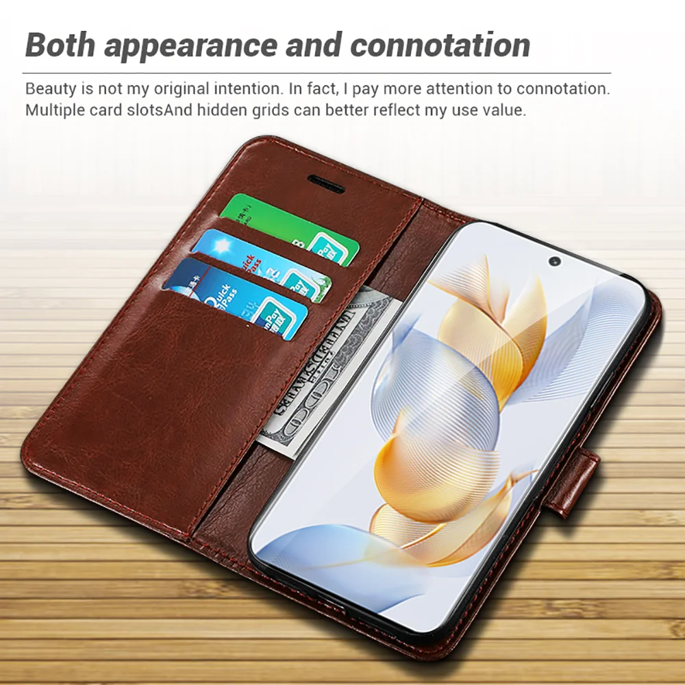 Built-in Card Slot Wallet Flip Leather Case For Honor 90 Lite 90Lite Light 5G Magnetic Book Stand Coque Honor90 Honar Honer 90