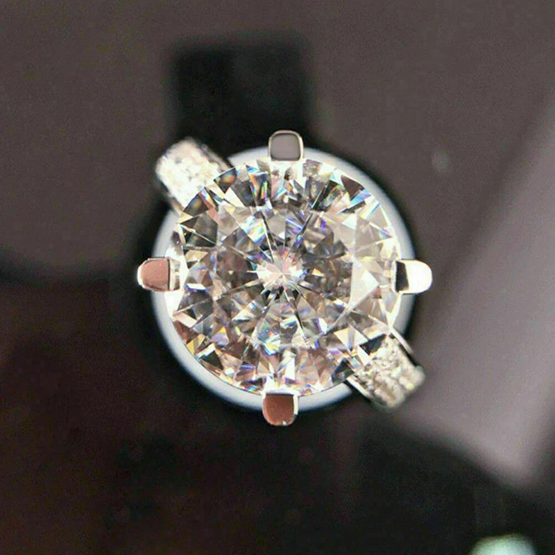 Huitan 2022 Classic Wedding Engagement Ring for Women Brilliant Cubic Zirconia Crystal Proposal Ring new Anniversary 2025 Gift Jewelry