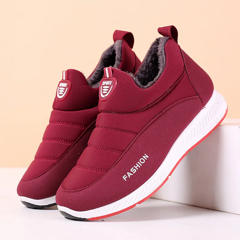 Winter Snow Booties Women Waterproof Flat new Male Casual Winter Plush Warm Shoes Ankle Boots for Men 2025 Plus Size Couple Shoe Non-Slip