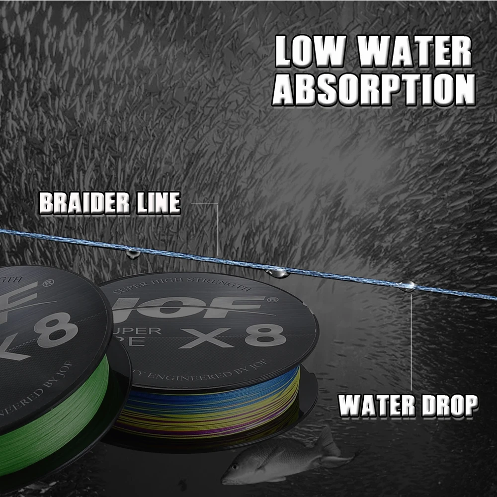 JOF Fishing Braided Fishing Line 300M new 150M 8 Strands Multifilamento 0.14mm - 0.50mm 2025 for carp fishing Super Strong 15LB-100LB